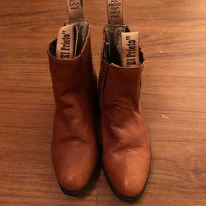 El Prieto Brown Leather Boots